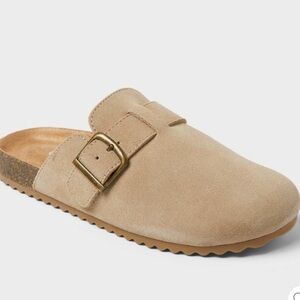 Cat & Jack Tan Suede Buckle Slip-Ons